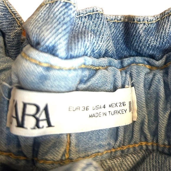 Zara Womens Paperbag Waist Baggy Jeans - Picture 7 of 12